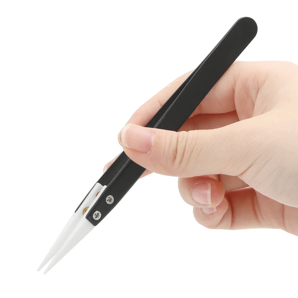 Isolation Tweezer Curved - ملاقط سيراميك مضادة للكهرباء الساكنة، ملاقط