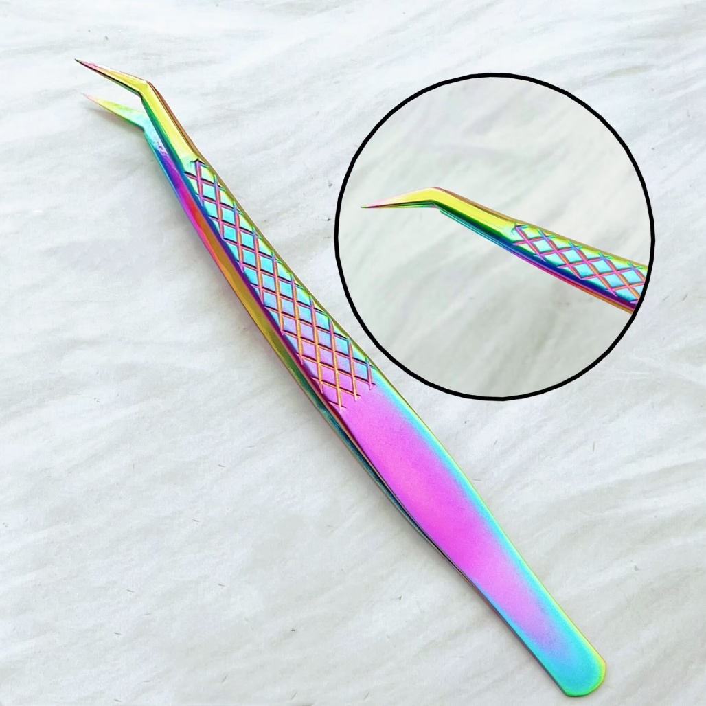 Isolation Tweezer Curved - مجموعة ملاقط احترافية لتمديد الرموش من