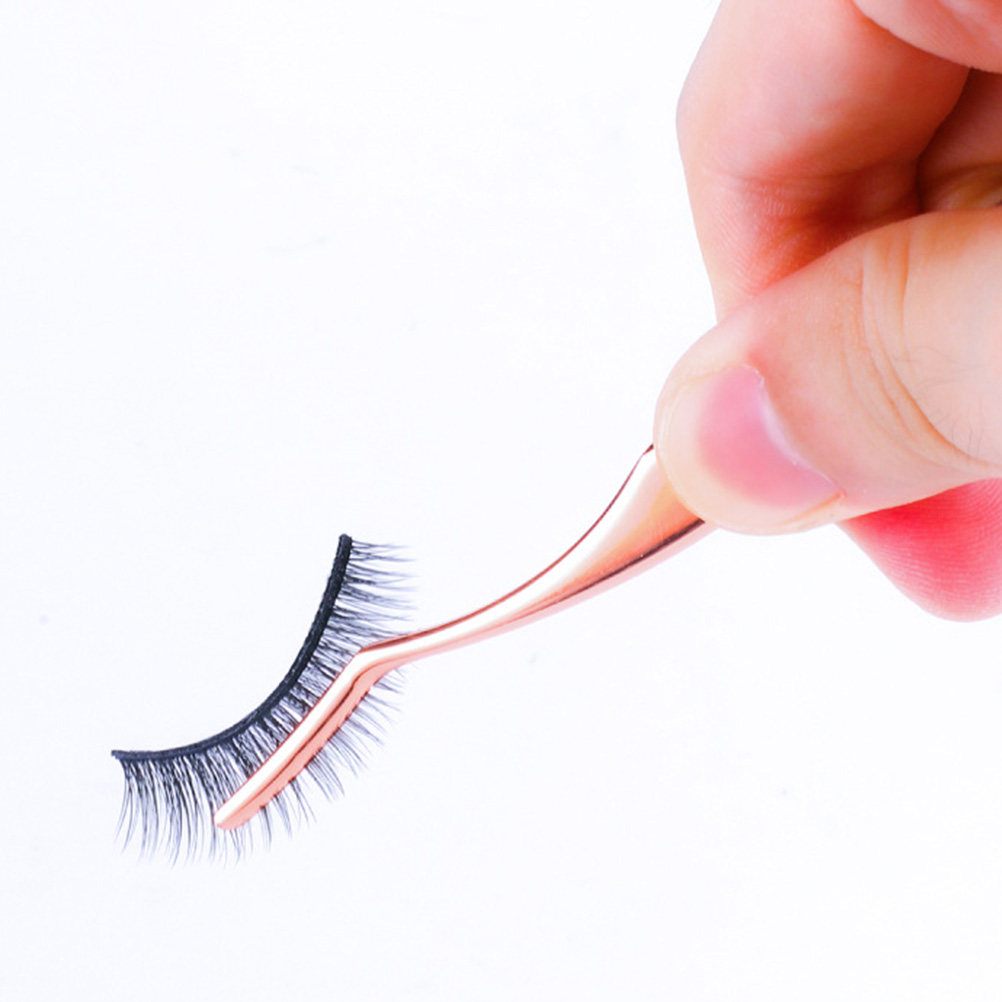 Isolation Tweezer Curved - قطعتان من ملاقط الرموش المعدنية الممتازة