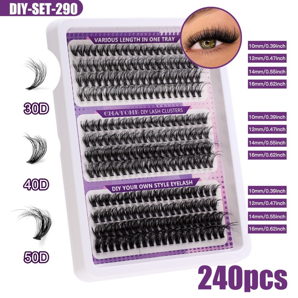 Eyelash Extension Look - رموش صناعية بمظهر طبيعي، نمط خفيف،