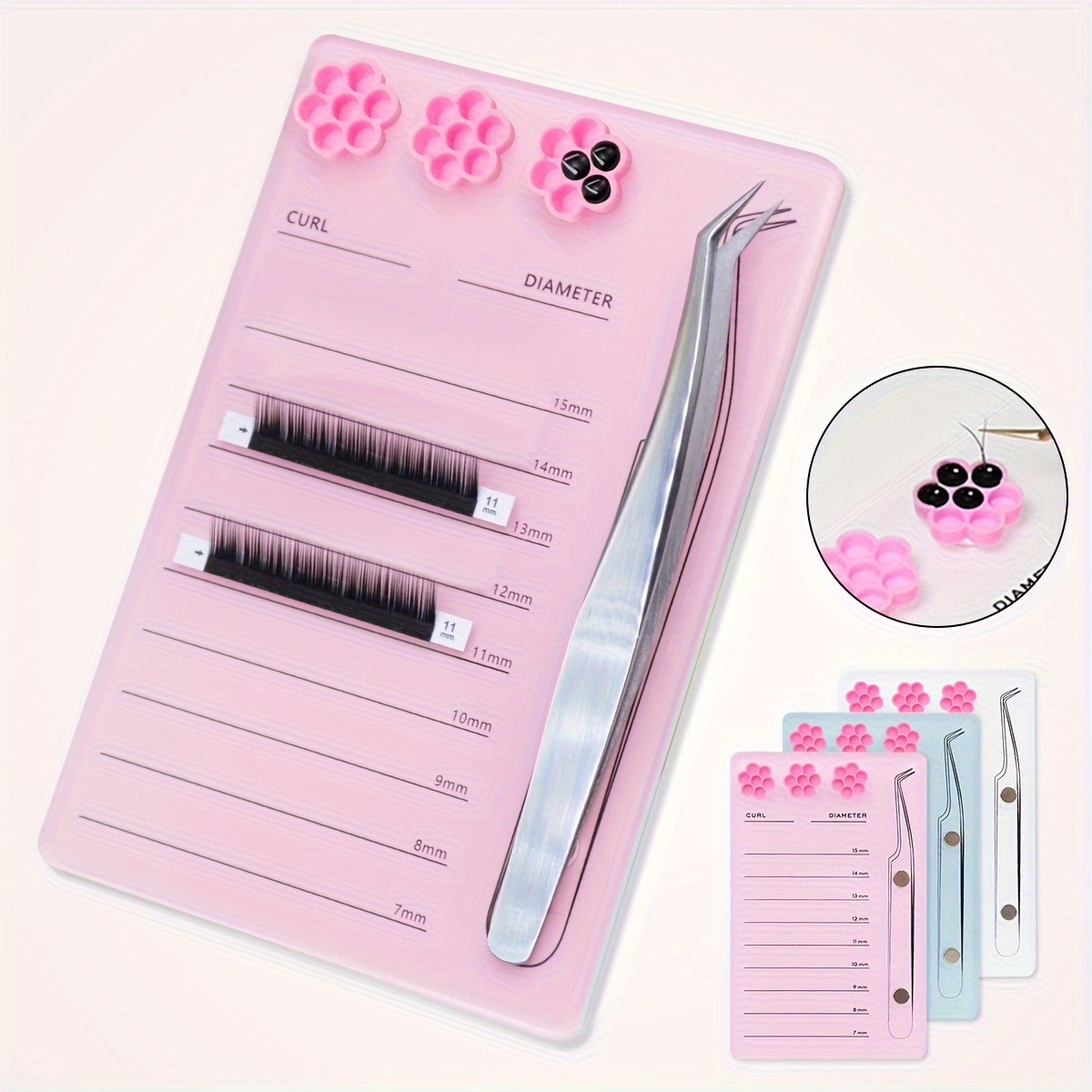 Eyelash Extension Menu - رمش تمديد مقياس حامل المغناطيسي الاكريليك