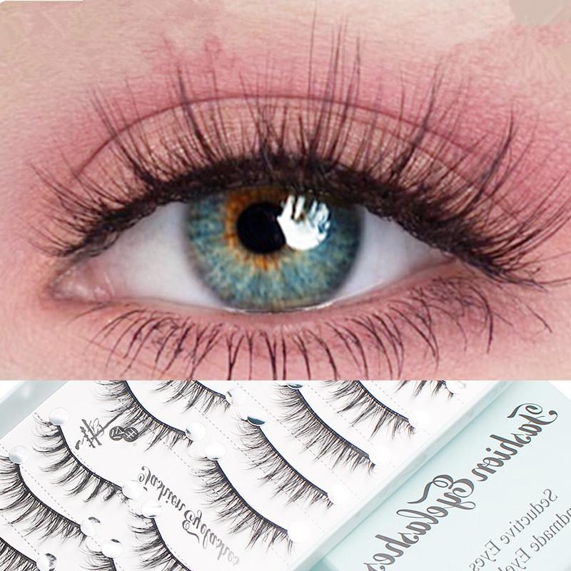 Eyelash Extension Cat Eye Wispy - 10 أزواج من الرموش الصناعية الطبيعية