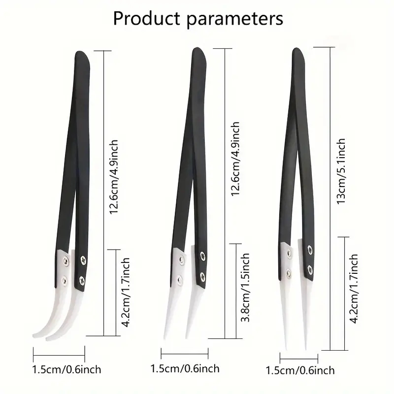 ملاقط سيراميك مضادة للكهرباء ا - مراجعة Isolation Tweezer Curved وسعره