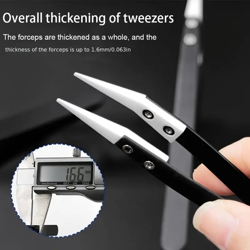ملاقط سيراميك مضادة للكهرباء ا - مراجعة Isolation Tweezer Curved وسعره