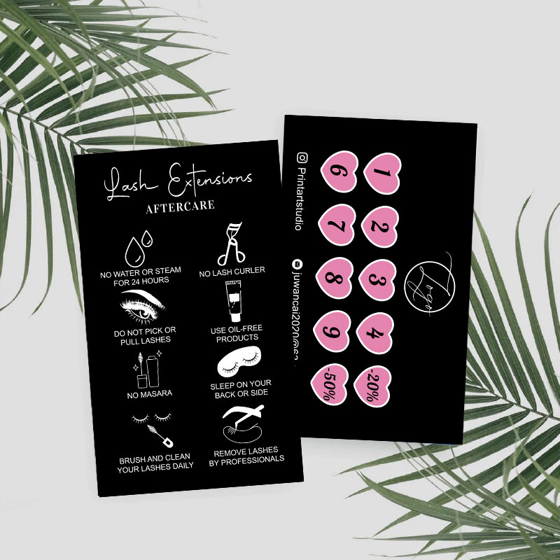بطاقات الولاء المخصصة مع بطاقا - مراجعة Eyelash Extension Logo Design وسعره
