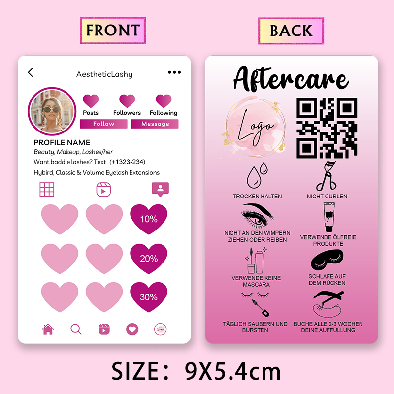 بطاقات الولاء المخصصة مع بطاقا - مراجعة Eyelash Extension Logo Design وسعره