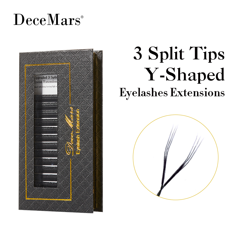 DeceMars 3 سبليت نصائح Y-شكل ر - مراجعة Eyelash Extension Y Shape وسعره