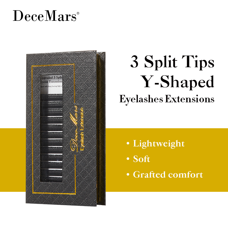 DeceMars 3 سبليت نصائح Y-شكل ر - مراجعة Eyelash Extension Y Shape وسعره