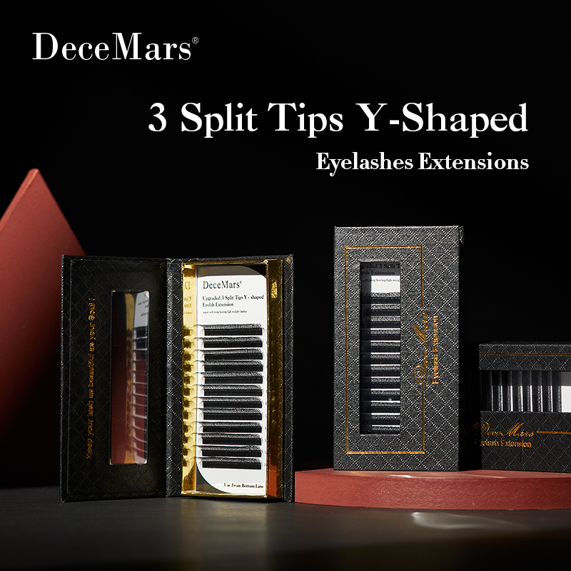 DeceMars 3 سبليت نصائح Y-شكل ر - مراجعة Eyelash Extension Y Shape وسعره