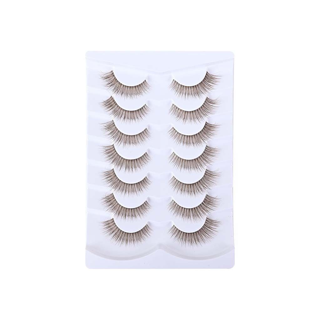 7 أزواج من الرموش الصناعية الب - مراجعة Eyelash Extension Cat Eye Wispy وسعره