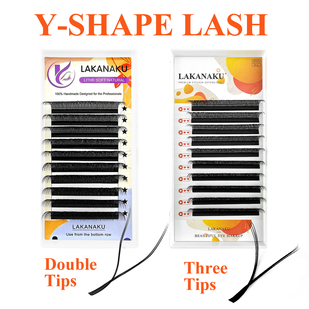 ملحقات رموش LAKANAKU Y أهداب و - مراجعة Eyelash Extension Y Shape وسعره
