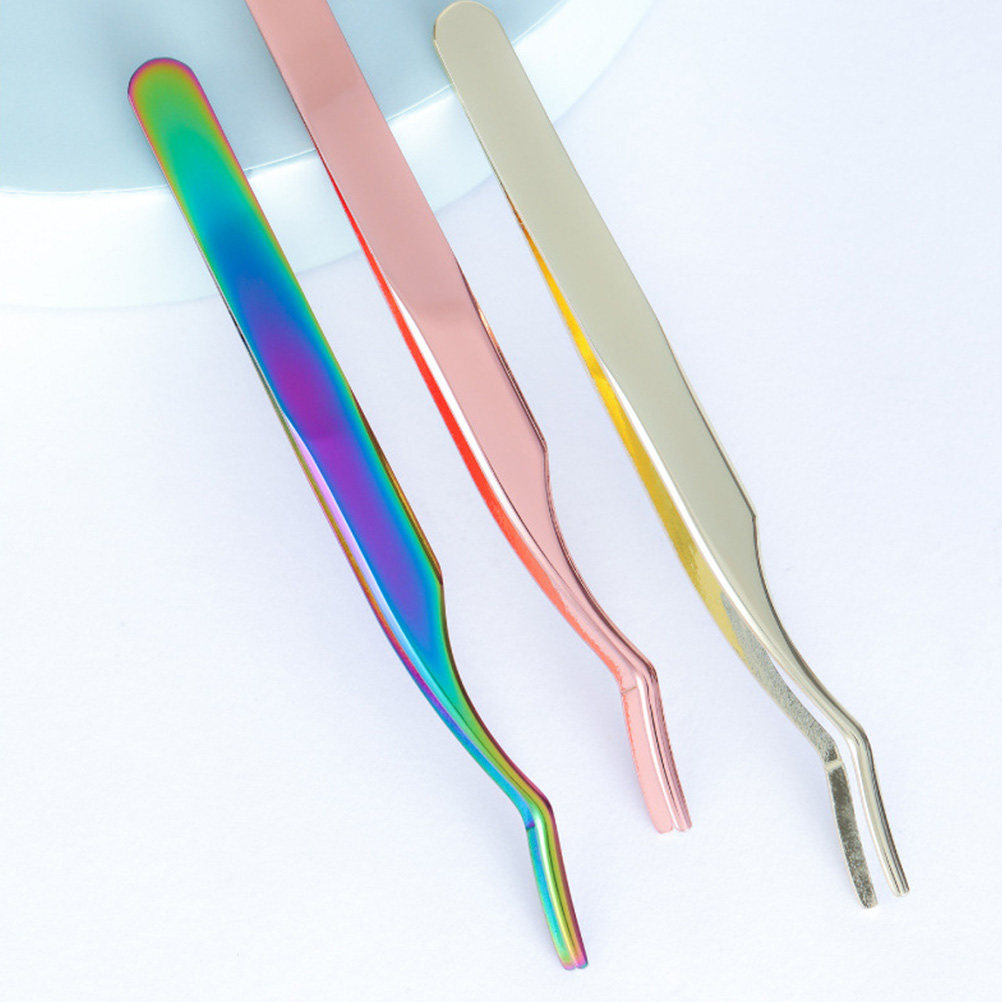 قطعتان من ملاقط الرموش المعدني - مراجعة Isolation Tweezer Curved وسعره