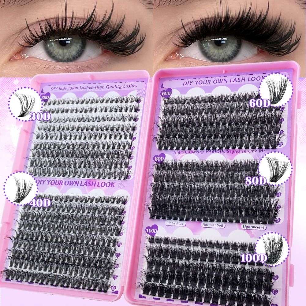 رموش صناعية بطول 9-18 مم، تصمي - مراجعة Eyelash Extension Look وسعره