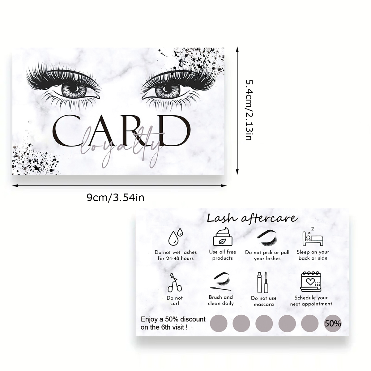 50 قطعة/الوحدة الرخام رمش بطاق - مراجعة Eyelash Extension Menu وسعره
