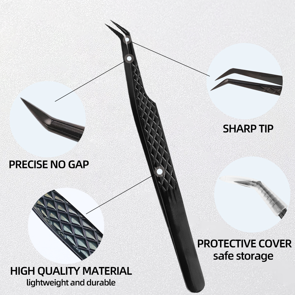 جديد 1 قطعة مكافحة ساكنة الزاو - مراجعة Isolation Tweezer Curved وسعره