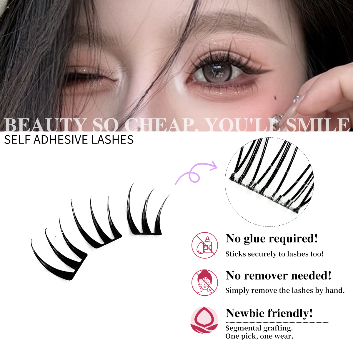 مجزأة جلدة العنقودية ورقة رقيق - مراجعة Eyelash Extension Menu وسعره