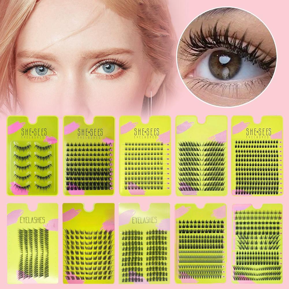 العنقودية الطبيعية الرموش الصن - مراجعة Eyelash Extension Cat Eye Wispy وسعره
