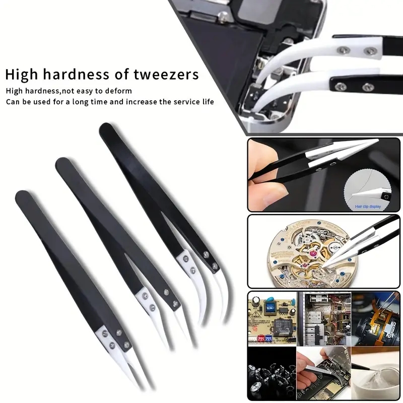 ملقط سيراميك مضاد للكهرباء الس - مراجعة Isolation Tweezer Curved وسعره