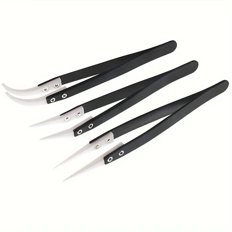 ملاقط سيراميك مضادة للكهرباء ا - مراجعة Isolation Tweezer Curved وسعره