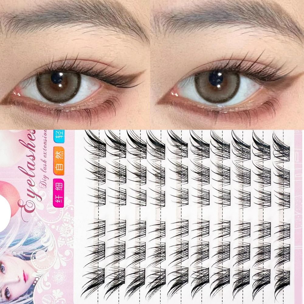 النساء الجمال ثلاثية الأبعاد ا - مراجعة Eyelash Extension Cat Eye Wispy وسعره